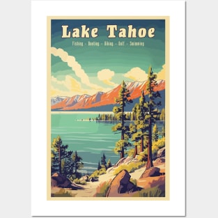 Lake Tahoe National Park Vintage Travel Poster Posters and Art